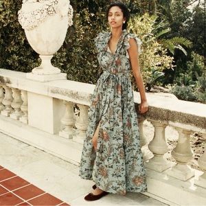 DOEN Carnation Dress in Bluebell Summer Floral . XS